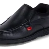 Fragma Slip en cuir noir pour garçons