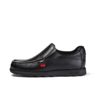 Fragma Slip en cuir noir pour jeunes hommes