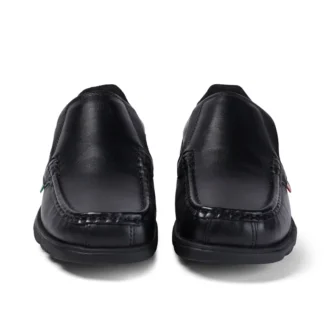 Fragma Slip en cuir noir pour jeunes hommes
