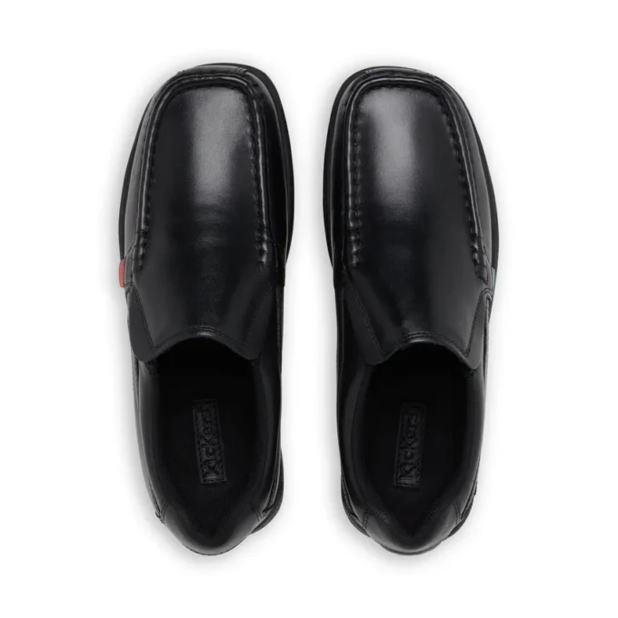 Fragma Slip en cuir noir pour jeunes hommes Fragma Slip en cuir noir pour jeunes hommes