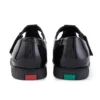 Fragma T-Bar en cuir verni noir pour jeunes filles