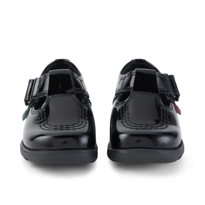 Fragma T-Bar en cuir verni noir pour petites filles