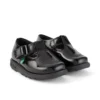 Fragma T-Bar en cuir verni noir pour petites filles