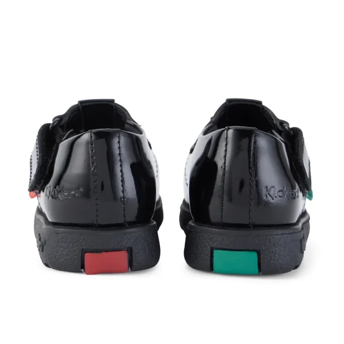 Fragma T-Bar en cuir verni noir pour petites filles