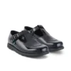 Fragma T-Buckle en cuir verni noir pour femme adulte Fragma T-Buckle en cuir verni noir pour femme adulte