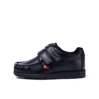 Fragma Twin Vel en cuir noir pour garçons