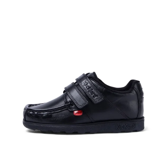 Fragma Twin Vel en cuir noir pour garçons
