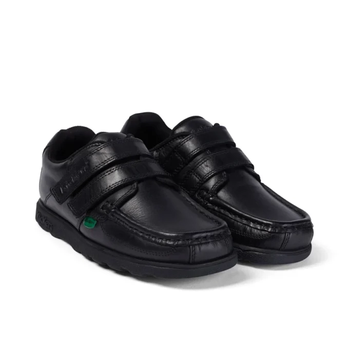 Fragma Twin Vel en cuir noir pour garçons