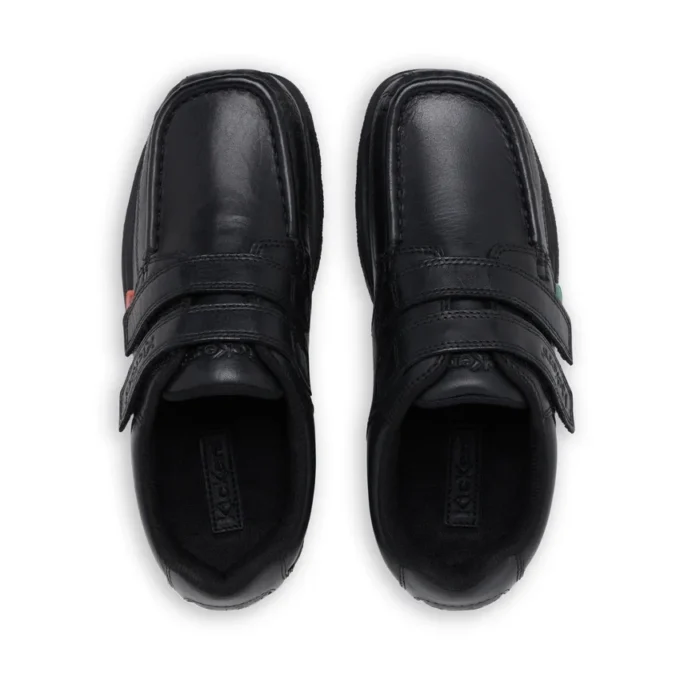 Fragma Twin Vel en cuir noir pour garçons