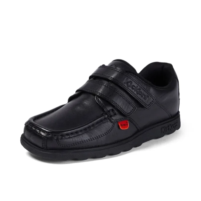 Fragma Twin Vel en cuir noir pour garçons
