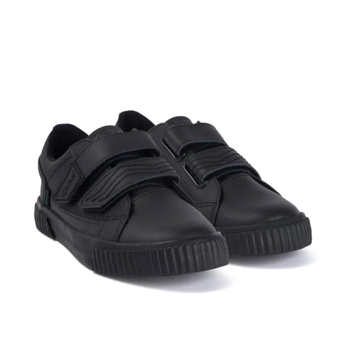 Garçons junior Tovni Twin Flex en cuir noir