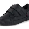 Garçons junior Tovni Twin Flex en cuir noir