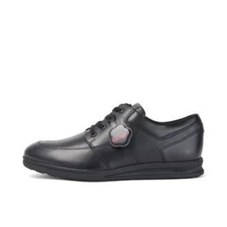 Hommes Adultes Troiko Lace Cuir Noir