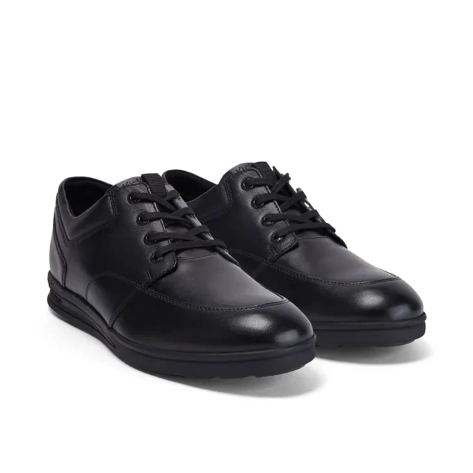 Hommes Adultes Troiko Lace Cuir Noir Hommes Adultes Troiko Lace Cuir Noir