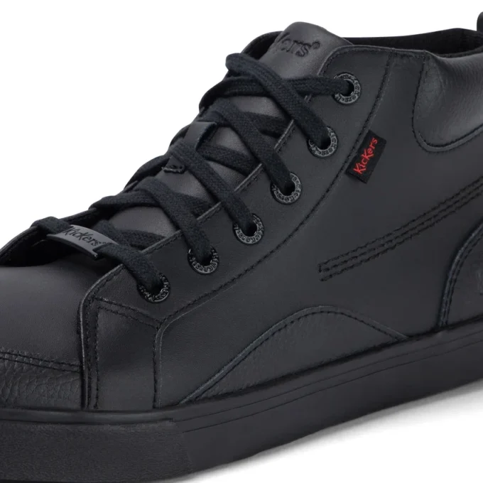 Hommes Tovni Hi Mix Cuir Noir