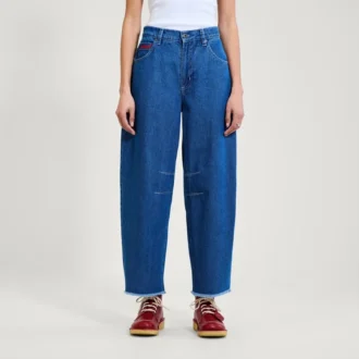 Jean classique à jambes larges Kickers pour femme adulte, bleu