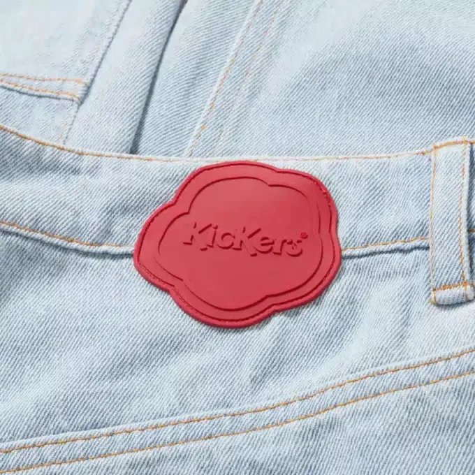 Jean classique à jambes larges Kickers pour femme adulte, bleu Jean classique à jambes larges Kickers pour femme adulte, bleu