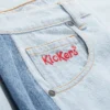 Jean classique à jambes larges Kickers pour femme adulte, bleu Jean classique à jambes larges Kickers pour femme adulte, bleu