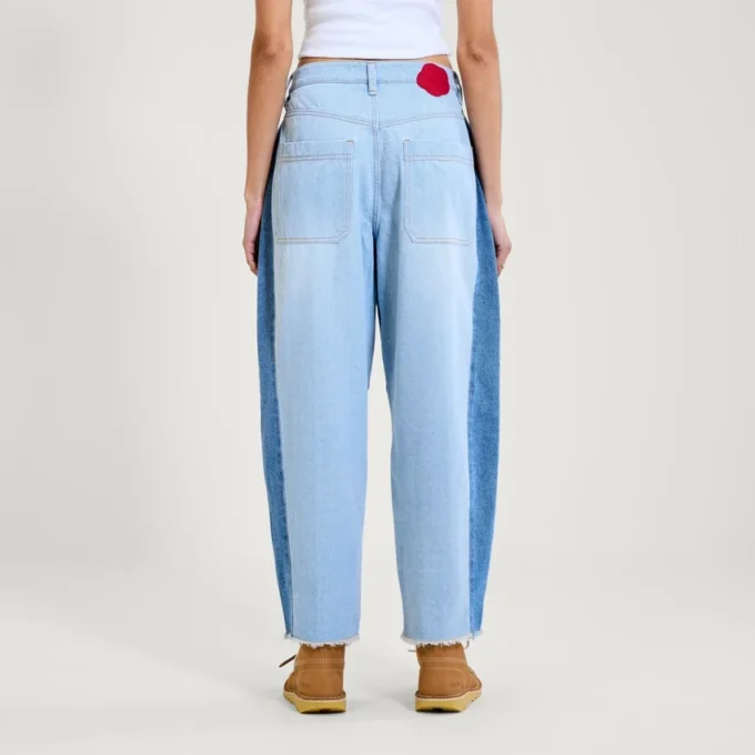 Jean classique à jambes larges Kickers pour femme adulte, bleu Jean classique à jambes larges Kickers pour femme adulte, bleu