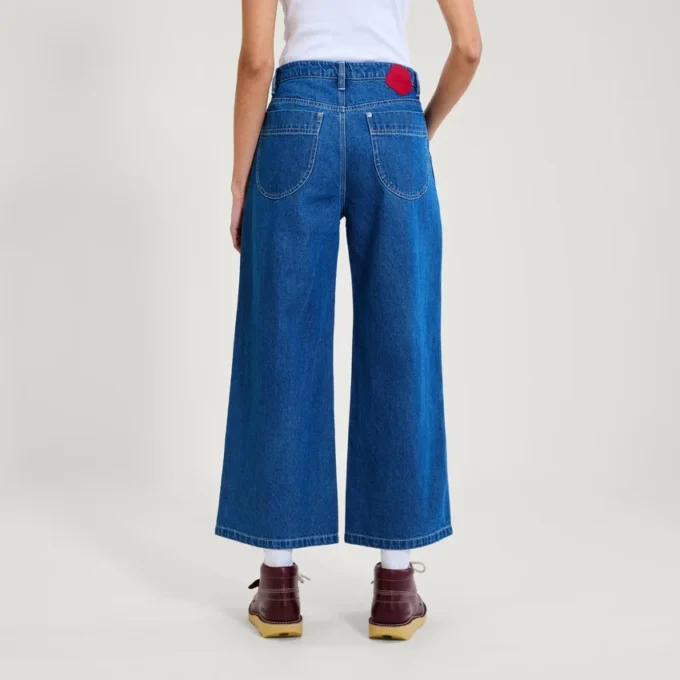 Jean classique à jambes larges Kickers pour femmes, bleu Jean classique à jambes larges Kickers pour femmes, bleu