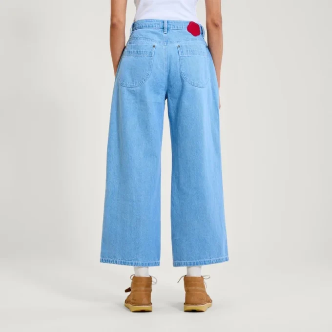 Jean classique à jambes larges Kickers pour femmes, bleu Jean classique à jambes larges Kickers pour femmes, bleu