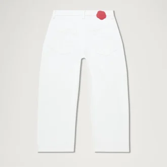 Jean classique à jambes évasées Kickers pour femme, blanc