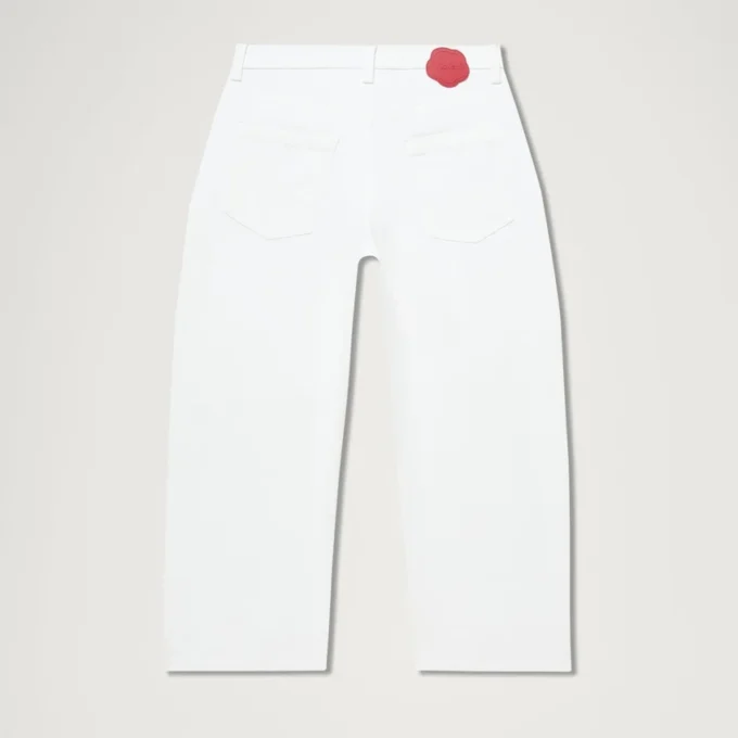 Jean classique à jambes évasées Kickers pour femme, blanc Jean classique à jambes évasées Kickers pour femme, blanc