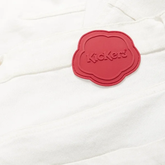 Jean classique à jambes évasées Kickers pour femme, blanc Jean classique à jambes évasées Kickers pour femme, blanc