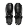 Jeunes Femmes Kick T-Bar Cuir Velours Noir