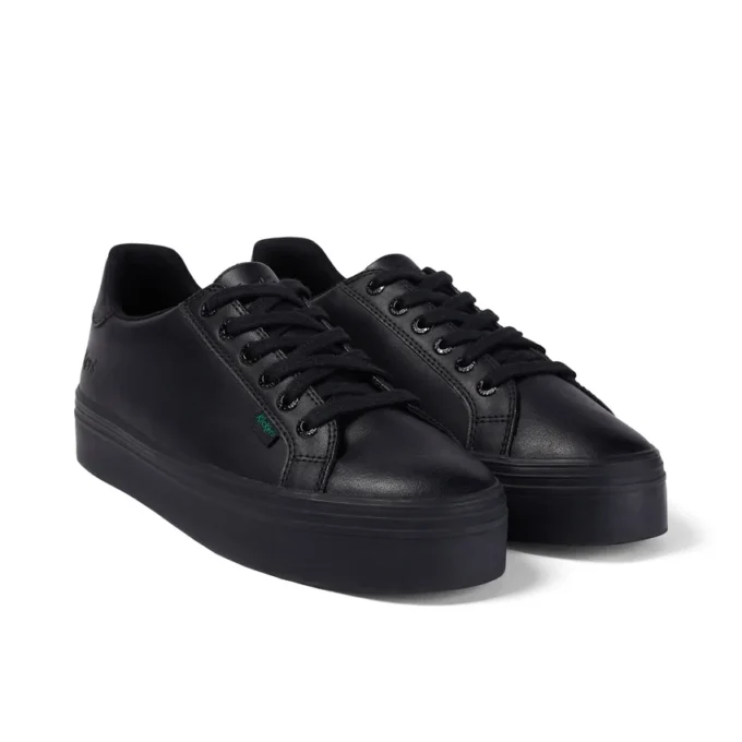 Jeunes Femmes Tovni Stack Cuir Noir