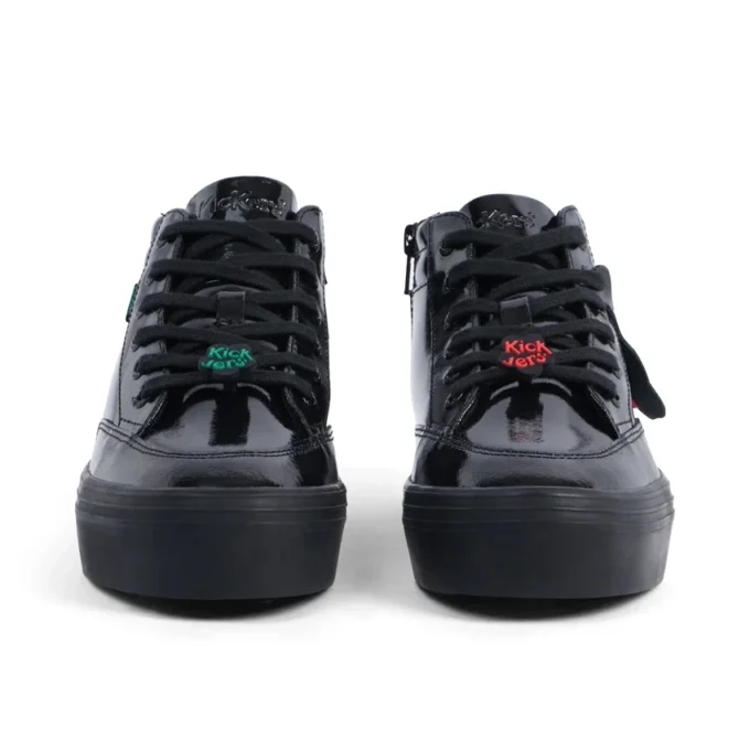 Jeunes Femmes Tovni Stack Hi Flower Cuir verni Noir