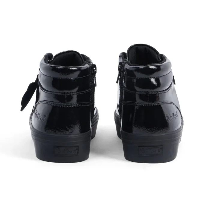 Jeunes Femmes Tovni Stack Hi Flower Cuir verni Noir
