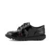 Jeunes filles Kick Lo Brogue Cuir verni noir