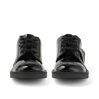 Jeunes filles Kick Lo Brogue Cuir verni noir
