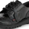 Jeunes filles Kick Lo Brogue Cuir verni noir