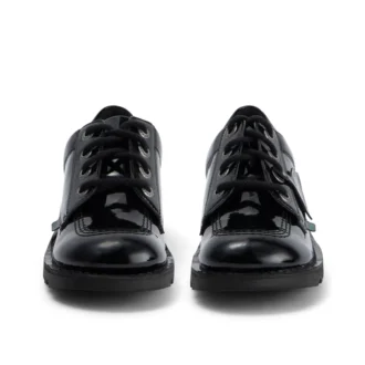 Jeunes filles Kick Lo en simili cuir verni noir