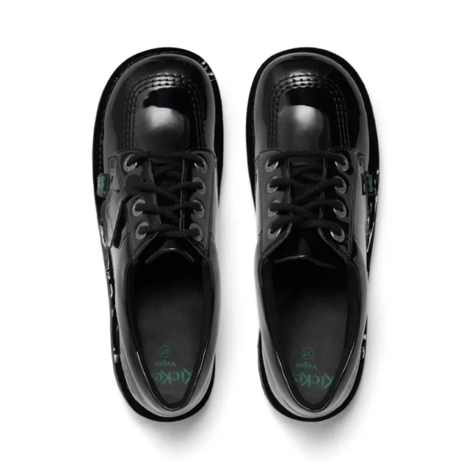Jeunes filles Kick Lo en simili cuir verni noir Jeunes filles Kick Lo en simili cuir verni noir