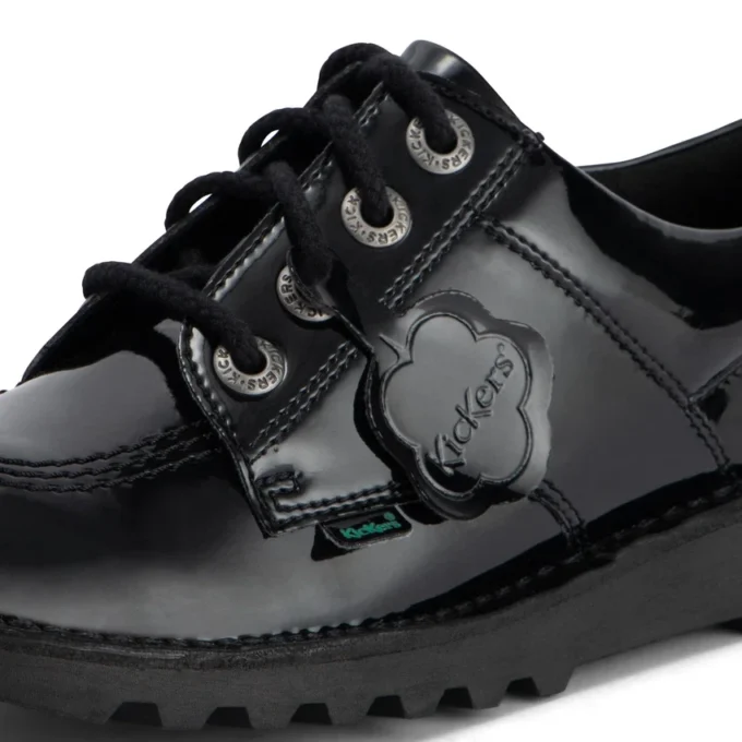 Jeunes filles Kick Lo en simili cuir verni noir Jeunes filles Kick Lo en simili cuir verni noir