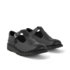Jeunes filles Kick T-Bar en simili cuir noir Jeunes filles Kick T-Bar en simili cuir noir