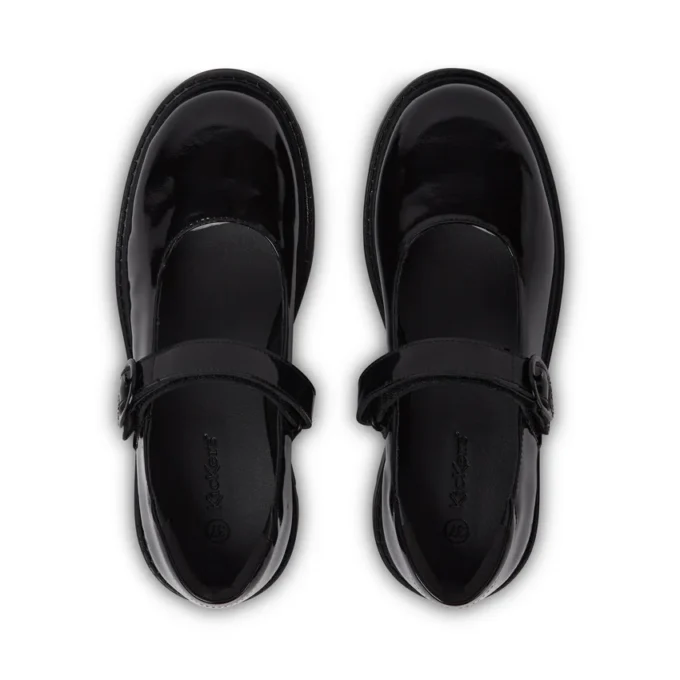 Jeunes filles Kori MJ Doll Cuir verni Noir Jeunes filles Kori MJ Doll Cuir verni Noir