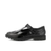 Jeunes filles Lachly Brogue T Bar Cuir verni Noir Jeunes filles Lachly Brogue T Bar Cuir verni Noir