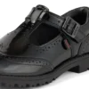 Jeunes filles Lachly Brogue T Bar Cuir verni Noir Jeunes filles Lachly Brogue T Bar Cuir verni Noir