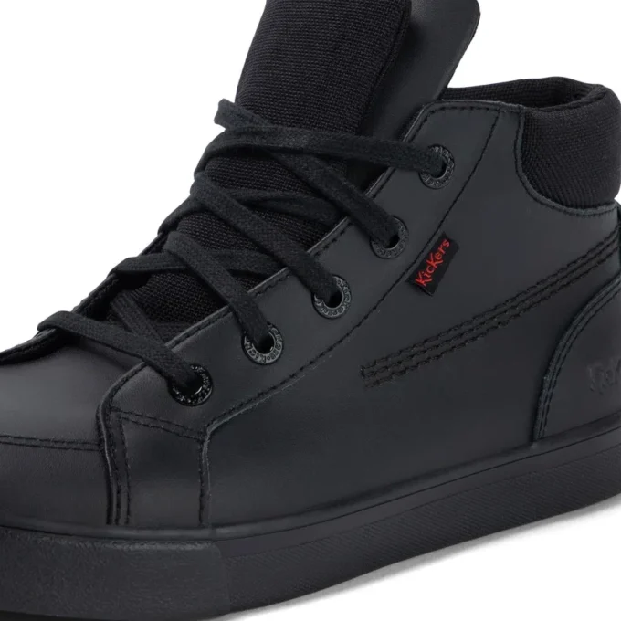 Jeunes Hommes Tovni Hi Double Tongue Cuir Noir