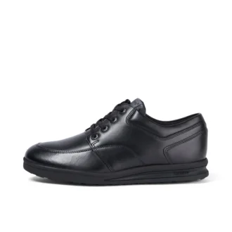 Jeunes Hommes Troiko Lace Cuir Noir