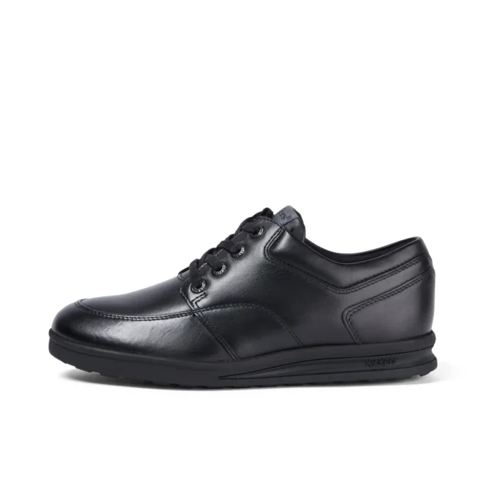 Jeunes Hommes Troiko Lace Cuir Noir