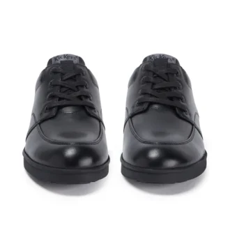 Jeunes Hommes Troiko Lace Cuir Noir