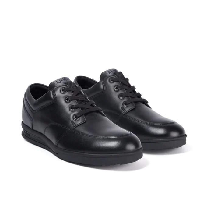 Jeunes Hommes Troiko Lace Cuir Noir