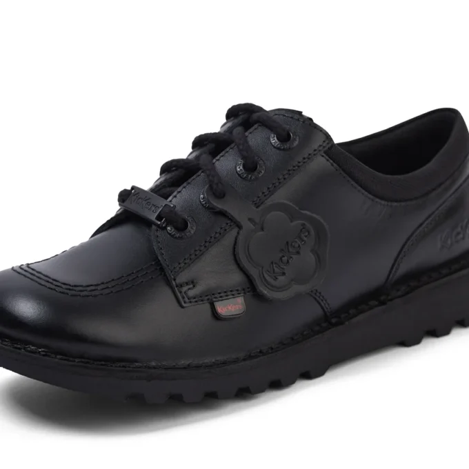 Jeunesse Unisexe Kick Lo Mix Mesh Cuir Noir