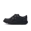 Junior Garçons Kick Scuff Cuir double noir Junior Garçons Kick Scuff Cuir double noir