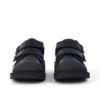 Junior Garçons Kick Scuff Cuir double noir Junior Garçons Kick Scuff Cuir double noir